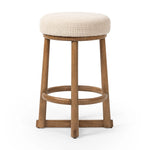 Featuring Staria Saxon Sand Swivel Stool by Four Hands at Amethyst Home. Perfectly sized for the counter, a 360-degree swivel stool pairs a warm oak frame with sand seating in a chunky basketweave. Tapered legs meet a crossed base ties it all together. Overall Dimensions: 18.25"w x 18.25"d x 27.50"h. Amethyst Home provides interior design, new home construction design consulting, vintage area rugs, and lighting in the Portland metro area.