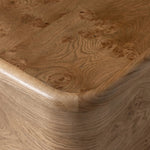 Style this versatile piece just about anywhere. Made from oak burl veneer with a warm wheat finish, rounded edges soften the look.As fans of modern design at Amethyst, we love the warm modern inspired Talessi End Table. This item pairs well with other brands such as Ethnicraft and is perfect for coastal homes Amethyst Home provides interior design, new home construction design consulting, vintage area rugs, and lighting in the Salt Lake City metro area.