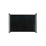 Elevate cocktail hour with an always-in-style rolling bar cart. Crafted from black hammered metal with three tiers of smoked cast glass, offering smooth surface space for storage and display Amethyst Home provides interior design, new home construction design consulting, vintage area rugs, and lighting in the Newport Beach metro area.