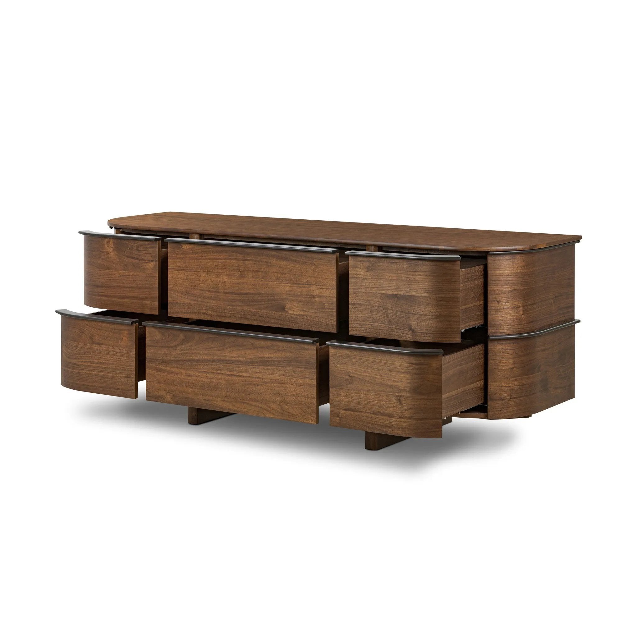 6 drawer dresser dark brown Theo 6 Drawer Dresser - Dark Brown Walnut