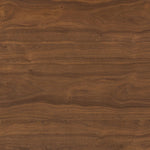 Dark brown walnut is aesthetically shaped with fluid, rounded corners on a ski leg base. The seamless design features six spacious drawers with metal bar hardware that runs along the tops of the drawers Amethyst Home provides interior design, new home construction design consulting, vintage area rugs, and lighting in the Park City metro area.