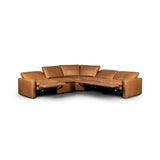 Featuring Tillery Sonoma Butterscotch Power Recliner 5-Piece Sectional by Four Hands at Amethyst Home. A modern take on the traditional recliner sectional. Customize your comfort level with the push of hidden buttons with pieces in our Power Motion collection. Sectional features a slightly higher seat and backrest, low, sleek arms, and a motion footrest. Pl. Amethyst Home provides interior design, new home construction design consulting, vintage area rugs, and lighting in the Charlotte metro area.
