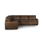 Featuring Tillery Sonoma Coco Power Recliner 5-Piece Sectional by Four Hands at Amethyst Home. Overall Dimensions: 108.00"w x 108.00"d x 37.00"hWeight : 460.10 lbsMaterials: Top Grain Leather, 100% Polyester Fiber. Amethyst Home provides interior design, new home construction design consulting, vintage area rugs, and lighting in the Laguna Beach metro area.