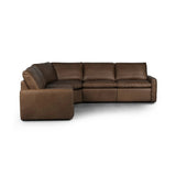 Featuring Tillery Sonoma Coco Power Recliner 5-Piece Sectional by Four Hands at Amethyst Home. Overall Dimensions: 108.00"w x 108.00"d x 37.00"hWeight : 460.10 lbsMaterials: Top Grain Leather, 100% Polyester Fiber. Amethyst Home provides interior design, new home construction design consulting, vintage area rugs, and lighting in the Laguna Beach metro area.