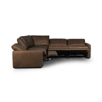 Featuring Tillery Sonoma Coco Power Recliner 5-Piece Sectional by Four Hands at Amethyst Home. Overall Dimensions: 108.00"w x 108.00"d x 37.00"hWeight : 460.10 lbsMaterials: Top Grain Leather, 100% Polyester Fiber. Amethyst Home provides interior design, new home construction design consulting, vintage area rugs, and lighting in the Washington metro area.
