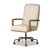 A classic silhouette is modernized with a cotton- and linen-blend performance fabric, then elevated with a top-grain leather back Amethyst Home provides interior design, new home construction design consulting, vintage area rugs, and lighting in the Omaha metro area.