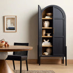 Featuring Tolle Drifted Matte Black Panel Door Cabinet by Four Hands at Amethyst Home. Store it in style. Beautifully shaped cabinetry in drifted matte black veneer features spacious interior shelving and recessed wood panel doors, ready for storing your treasures.Overall Dimensions: 38.00"w x 19.00"d x 84.00"hWeight : 169.75 lbsMaterials: Solid Oak, Oak V. Amethyst Home provides interior design, new home construction design consulting, vintage area rugs, and lighting in the Des Moines metro area.