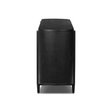 Infuse your collection with timeless midcentury design. Crafted from oak and parawood, a six-drawer dresser is finished in a matte black, with simple brass hardware Amethyst Home provides interior design, new home construction design consulting, vintage area rugs, and lighting in the Omaha metro area.