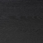 Infuse your collection with timeless midcentury design. Crafted from oak and parawood, a two-drawer nightstand is finished in a matte black, with simple brass hardware Amethyst Home provides interior design, new home construction design consulting, vintage area rugs, and lighting in the Portland metro area.