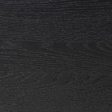 Infuse your collection with timeless midcentury design. Crafted from oak and parawood, a two-drawer nightstand is finished in a matte black, with simple brass hardware Amethyst Home provides interior design, new home construction design consulting, vintage area rugs, and lighting in the Portland metro area.