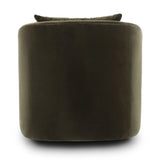 Angled arms and a single pillow create a laid-back look, while a hidden 360-swivel offers ease in your office of living room Amethyst Home provides interior design, new home construction design consulting, vintage area rugs, and lighting in the Houston metro area.