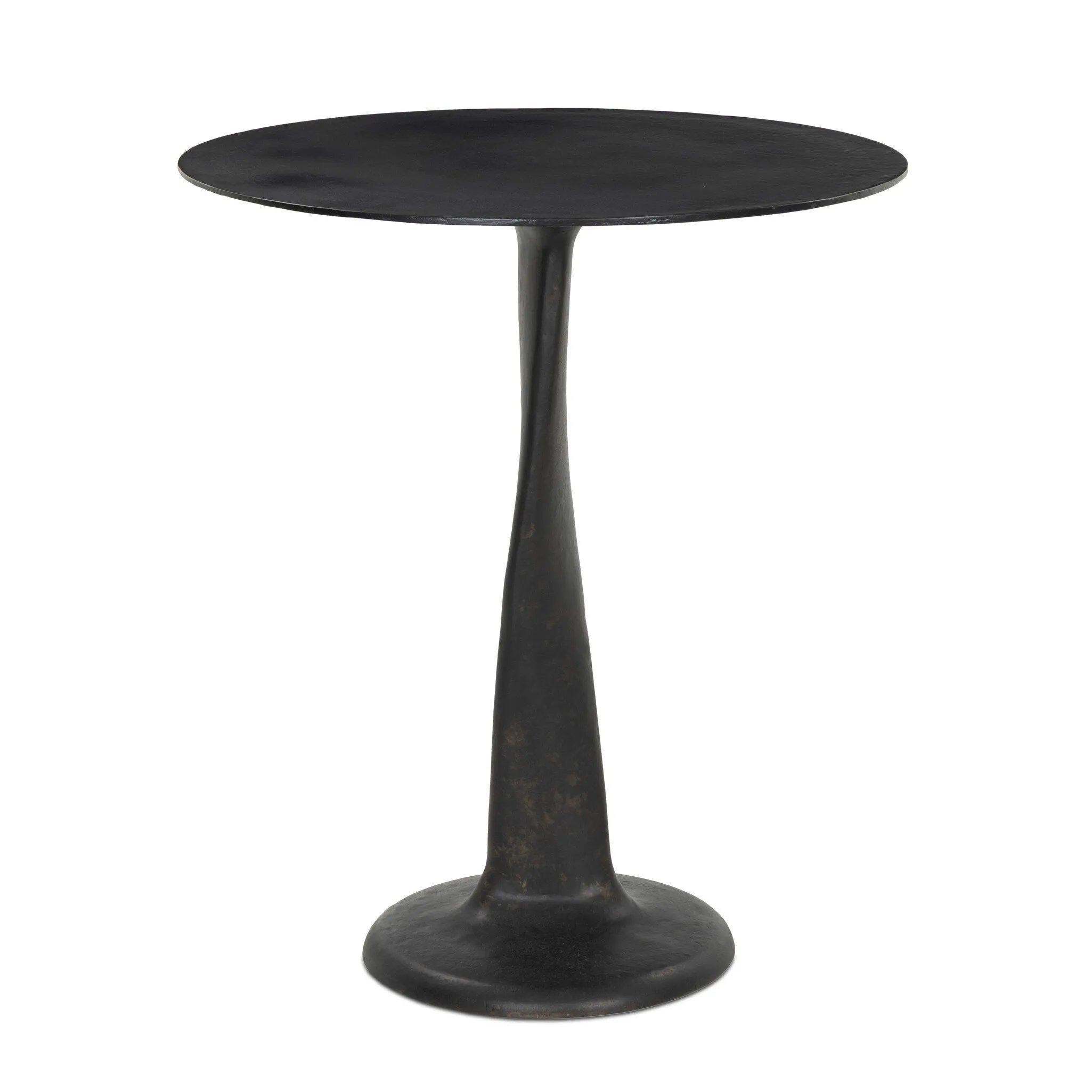 A playful piece inspired by fashion sketches and silhouettes. Aluminum is finished in a distressed bronze, shaping a ribbon-like base and twisting as it tapers toward the top. This unique silhouette seems to offer a different perspective from every angle. Amethyst Home provides interior design, new home construction design consulting, vintage area rugs, and lighting in the Austin metro area.
