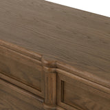 Made from toasted oak with slim legs, nine drawers bring antique European vibes to modern bedroom styling. This item has been modified to comply with the STURDY Act. See a full list of modified products and data changes in the “STURDY Act” file in the Downloads section below Amethyst Home provides interior design, new home construction design consulting, vintage area rugs, and lighting in the Newport Beach metro area.