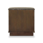 Mixed materials define this Art Deco-inspired nightstand. Vein-rich marble in a warm cofffee color tops a sungkai case for a timeless yet modern look.As enthusiasts of luxe style at Amethyst, we love the warm modern inspired Tovae Nightstand - Honed Coffee Marble. Amethyst Home provides interior design, new home construction design consulting, vintage area rugs, and lighting in the Laguna Beach metro area.