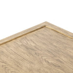 Featuring Trinity Distressed Light Oak Coffee Table by Four Hands at Amethyst Home. This Asian-inspired design made from light, distressed oak features mortise-and-tenon joinery, which connects protruding stretchers to sturdy legs. Lower shelving for bonus storage and display.Overall Dimensions: 65.00"w x 35.50"d x 16.00"hWeight : 127.87 lbsMaterials : Solid Oa. Amethyst Home provides interior design, new home construction design consulting, vintage area rugs, and lighting in the Omaha metro area.