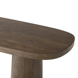Featuring Valen Rustic Brown Oak Veneer Dining Table by Four Hands at Amethyst Home. Smooth and shapely with heavy proportions, exaggerated cylinder legs pair with a softened pill-shaped top, with subtly arched sides. Made from oak veneer with a rustic brown finish, for a warm, welcoming look.Overall Dimensions: 108.00"w x 45.00"d x 30.00"hWeight : 254.63 lbsMa. Amethyst Home provides interior design, new home construction design consulting, vintage area rugs, and lighting in the Omaha metro area.