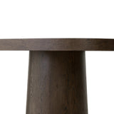 Featuring Valen Rustic Brown Oak Veneer Dining Table by Four Hands at Amethyst Home. Smooth and shapely with heavy proportions, exaggerated cylinder legs pair with a softened pill-shaped top, with subtly arched sides. Made from oak veneer with a rustic brown finish, for a warm, welcoming look.Overall Dimensions: 108.00"w x 45.00"d x 30.00"hWeight : 254.63 lb. Amethyst Home provides interior design, new home construction design consulting, vintage area rugs, and lighting in the Portland metro area.