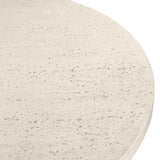 Textured ivory concrete finishes this pedestal-style outdoor dining table, with a subtly sculpted, tulip-shaped base bringing visual depth to any space. Cover or store indoors when not in use or during inclement weather.As fans of natural design at Amethyst, we love the designer inspired Varda Outdoor Dining Table 48". Amethyst Home provides interior design, new home construction design consulting, vintage area rugs, and lighting in the Austin metro area.