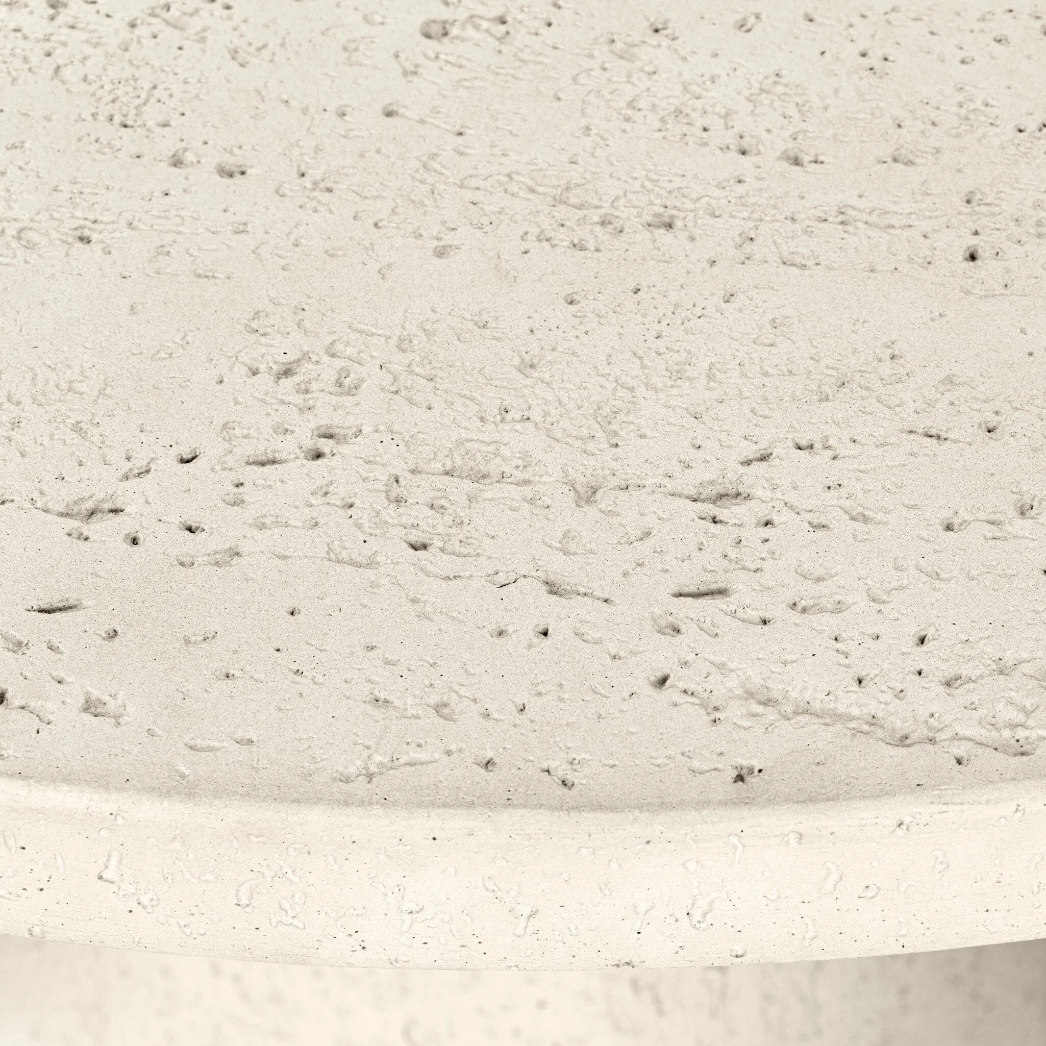 Textured ivory concrete finishes this pedestal-style outdoor dining table, with a subtly sculpted, tulip-shaped base bringing visual depth to any space. Cover or store indoors when not in use or during inclement weather.As fans of natural design at Amethyst, we love the designer inspired Varda Outdoor Dining Table 48". Amethyst Home provides interior design, new home construction design consulting, vintage area rugs, and lighting in the Newport Beach metro area.