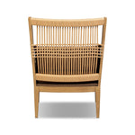 A timeless silhouette reimagined in a new way. Wrapped in high performance fabric, this wingback chair offers a rich, coffee-brown depth highlighted by delicate, linen flecks with natural highs and lows. Woven back and aged oak add beautiful character.As fans of organic modern design at Amethyst, we love the warm modern inspired Vestavia Chair. Amethyst Home provides interior design, new home construction design consulting, vintage area rugs, and lighting in the Austin metro area.