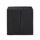 Ground any room with a style inspired by the beautiful simplicity of nature. Made of black-finished resin, the form for this special piece is molded from a tree trunk that's been cut into a square, then cast in resin to recreate the same  texture of the trunk, even the saw marks where it was cut — talk about a true statement piece Amethyst Home provides interior design, new home construction design consulting, vintage area rugs, and lighting in the Boston metro area.