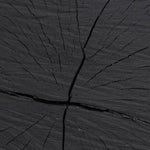 Ground any room with a style inspired by the beautiful simplicity of nature. Made of black-finished resin, the form for this special piece is molded from a tree trunk that's been cut into a square, then cast in resin to recreate the same  texture of the trunk, even the saw marks where it was cut — talk about a true statement piece Amethyst Home provides interior design, new home construction design consulting, vintage area rugs, and lighting in the Charlotte metro area.
