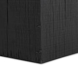 Ground any room with a style inspired by the beautiful simplicity of nature. Made of black-finished resin, the form for this special piece is molded from a tree trunk that's been cut into a square, then cast in resin to recreate the same  texture of the trunk, even the saw marks where it was cut — talk about a true statement piece Amethyst Home provides interior design, new home construction design consulting, vintage area rugs, and lighting in the Laguna Beach metro area.