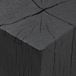 Ground any room with a style inspired by the beautiful simplicity of nature. Made of black-finished resin, the form for this special piece is molded from a tree trunk that's been cut into a square, then cast in resin to recreate the same  texture of the trunk, even the saw marks where it was cut — talk about a true statement piece Amethyst Home provides interior design, new home construction design consulting, vintage area rugs, and lighting in the Omaha metro area.