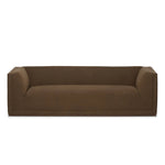 An inviting take on the classic tuxedo sofa, made for modern living. Celebrating mitered corners, for precision at every angle, and a layered, upholstered frame for a sharp, architectural look, the sofa rests on a wood plinth base. Tailored in the United States with thick pocket-seam cushions for unexpected comfort. Amethyst Home provides interior design, new home construction design consulting, vintage area rugs, and lighting in the Houston metro area.