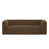 An inviting take on the classic tuxedo sofa, made for modern living. Celebrating mitered corners, for precision at every angle, and a layered, upholstered frame for a sharp, architectural look, the sofa rests on a wood plinth base. Tailored in the United States with thick pocket-seam cushions for unexpected comfort. Amethyst Home provides interior design, new home construction design consulting, vintage area rugs, and lighting in the Houston metro area.