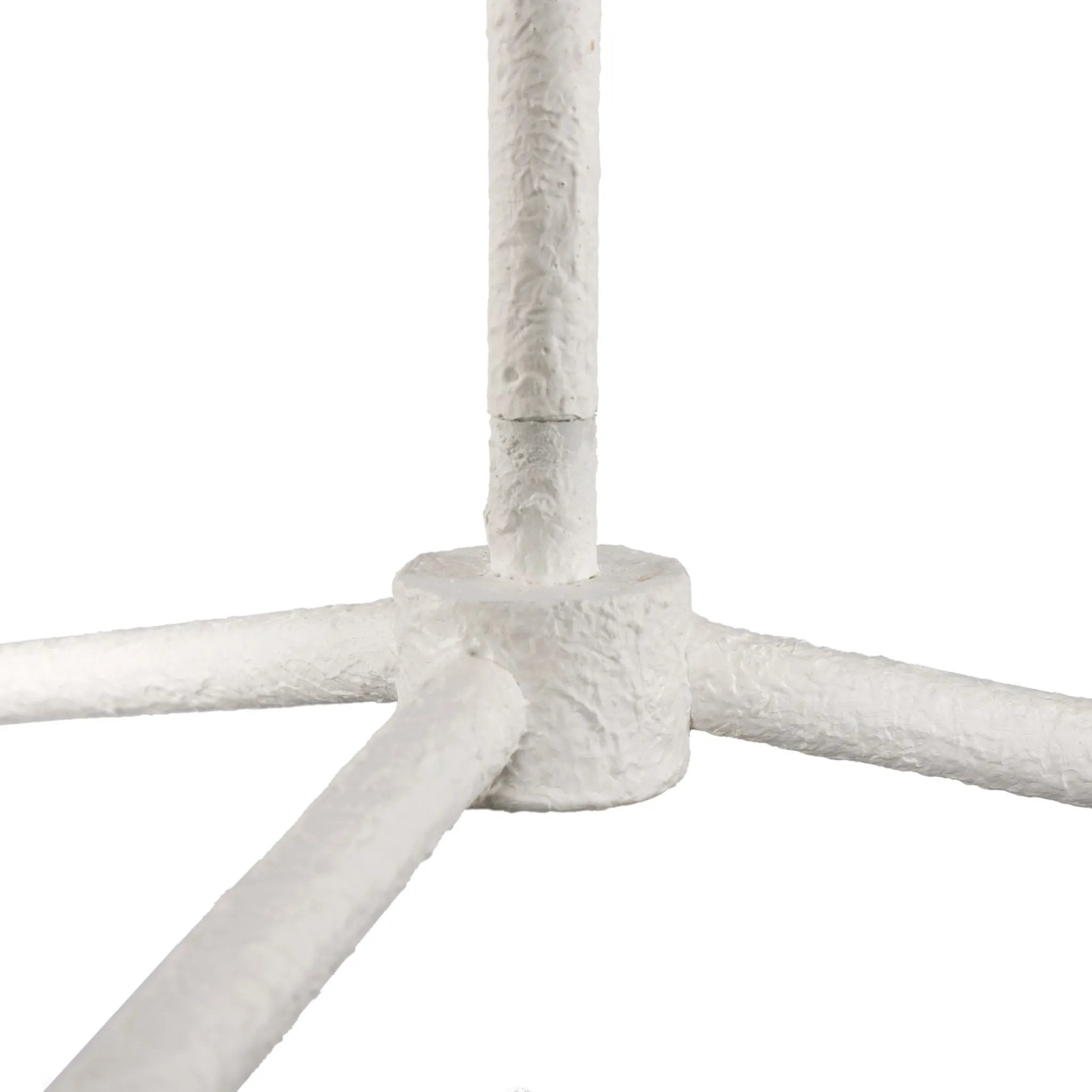 Featuring Vincennes Matte White Plaster Chandelier by Four Hands at Amethyst Home. French inspiration and a smaller scale makes this diffused-light chandelier ideal for a dining table or breakfast nook. Made from white-finished matte plaster for a fresh, light look. Can be suspended from a slanted ceiling.Overall Dimensions: 31.00"w x 31.00"d x 12.00"hW. Amethyst Home provides interior design, new home construction design consulting, vintage area rugs, and lighting in the Newport Beach metro area.