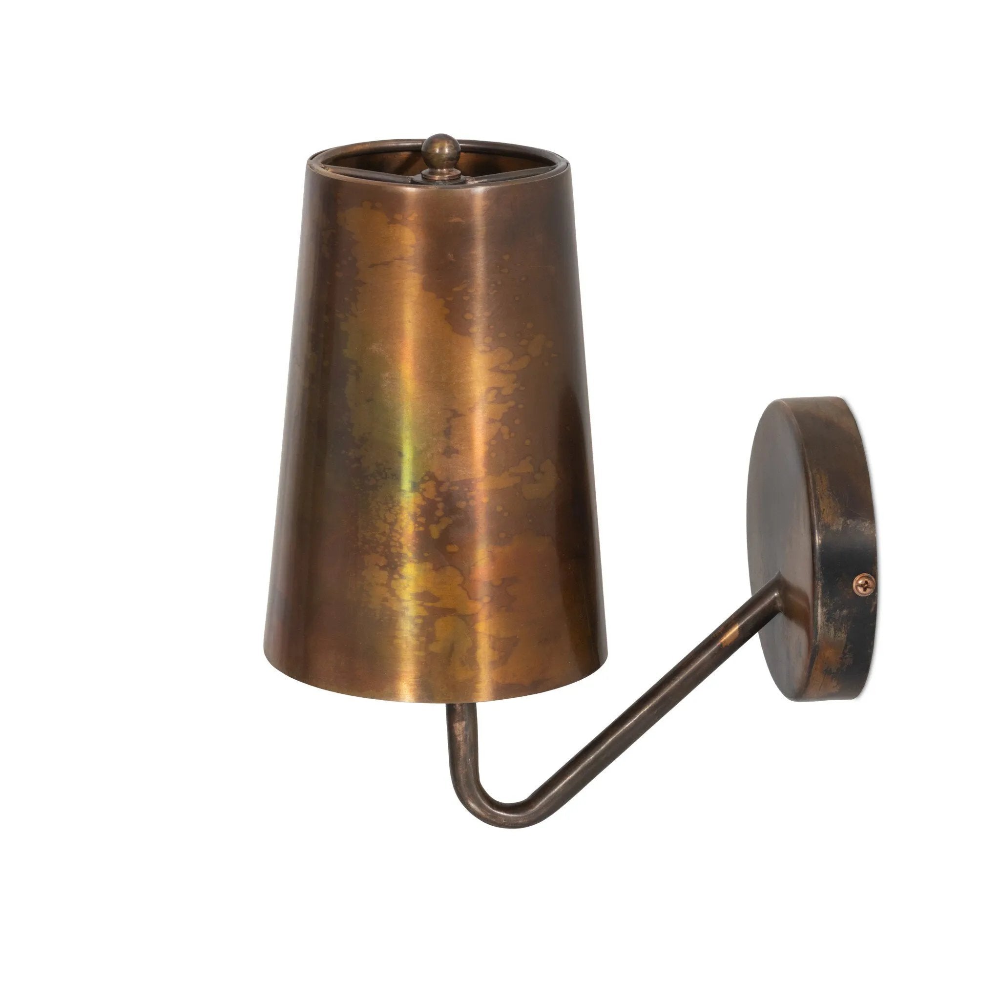 French inspiration and an iridescent acid wash make this diffused-light sconce distinctive on its own or paired up. Made from durable stainless steel Amethyst Home provides interior design, new home construction design consulting, vintage area rugs, and lighting in the Park City metro area.