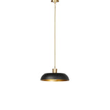 Featuring Walton Black Aluminum Enamel Pendant by Four Hands at Amethyst Home. Low-profile pendant light with wide cast aluminum shade in a black textured finish. Gold leaf interior reflects to emit a warm, inviting glow that meets vintage inspiration and modern simplicity.
Overall Dimensions: 18.0" L x 18.0 " W x 8.25" H
Collection: DaneColors: Black Alumi. Amethyst Home provides interior design, new home construction design consulting, vintage area rugs, and lighting in the Park City metro area.