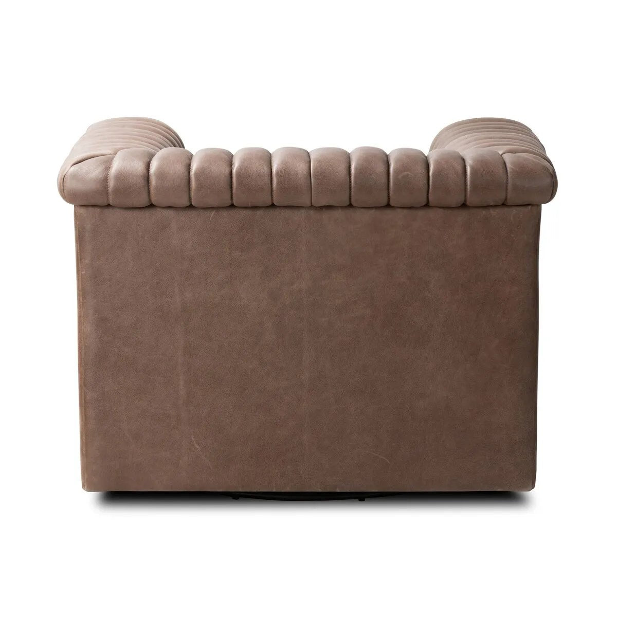 Featuring Watson Palermo Cigar Swivel Chair by Four Hands at Amethyst Home. Try a uniquely fresh take on traditional. Squared arms reimagine the English roll arm, with vertical channeling for a linear look with great texture. Swivel chair is upholstered in a thick-cut leather with natural graining throughout for added depth.
Overall Dimensions: 37.00"w . Amethyst Home provides interior design, new home construction design consulting, vintage area rugs, and lighting in the Winter Garden metro area.