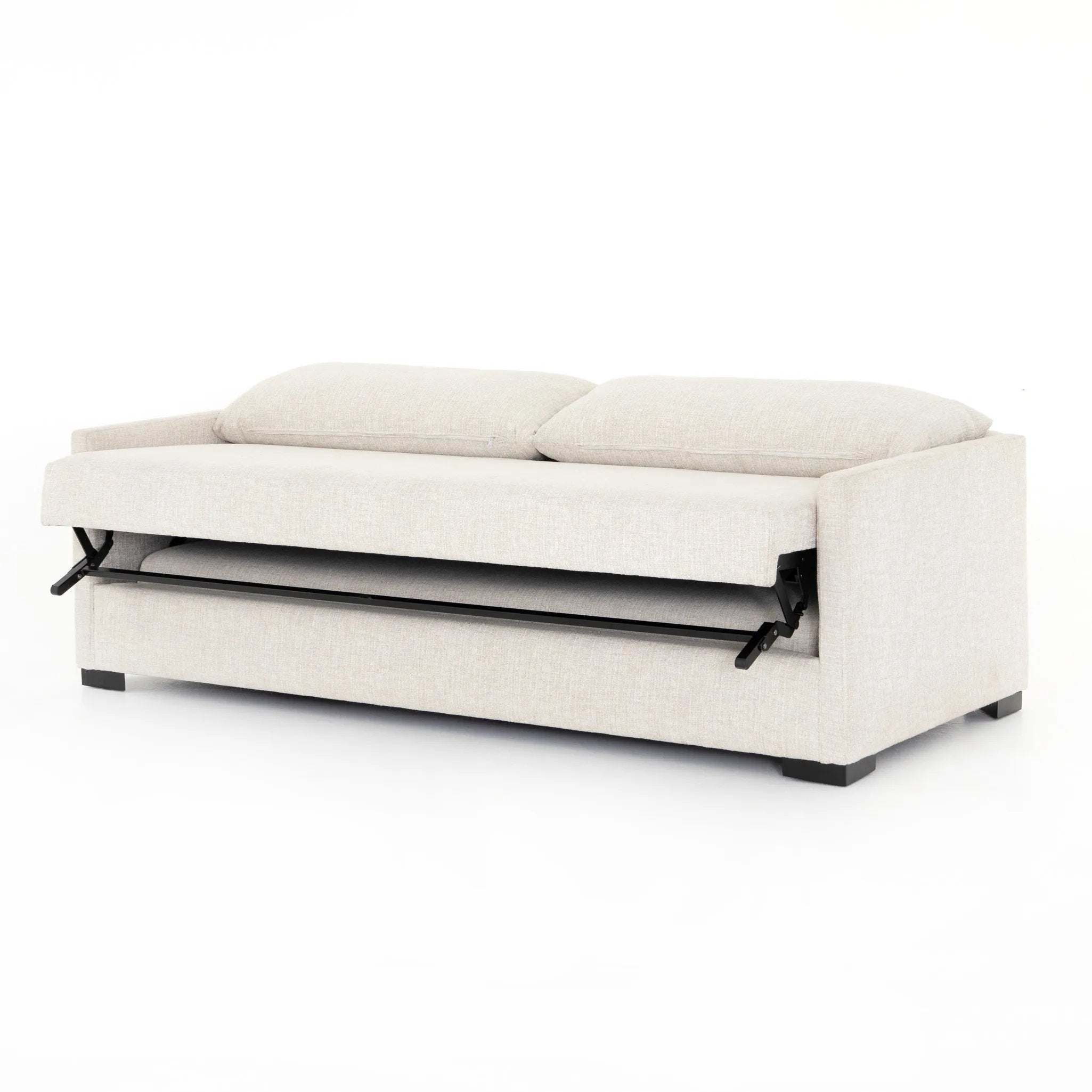 A simple, stylish silhouette redefines the classic sofa bed. With knife-edge pillows and high-performance upholstery, a discr