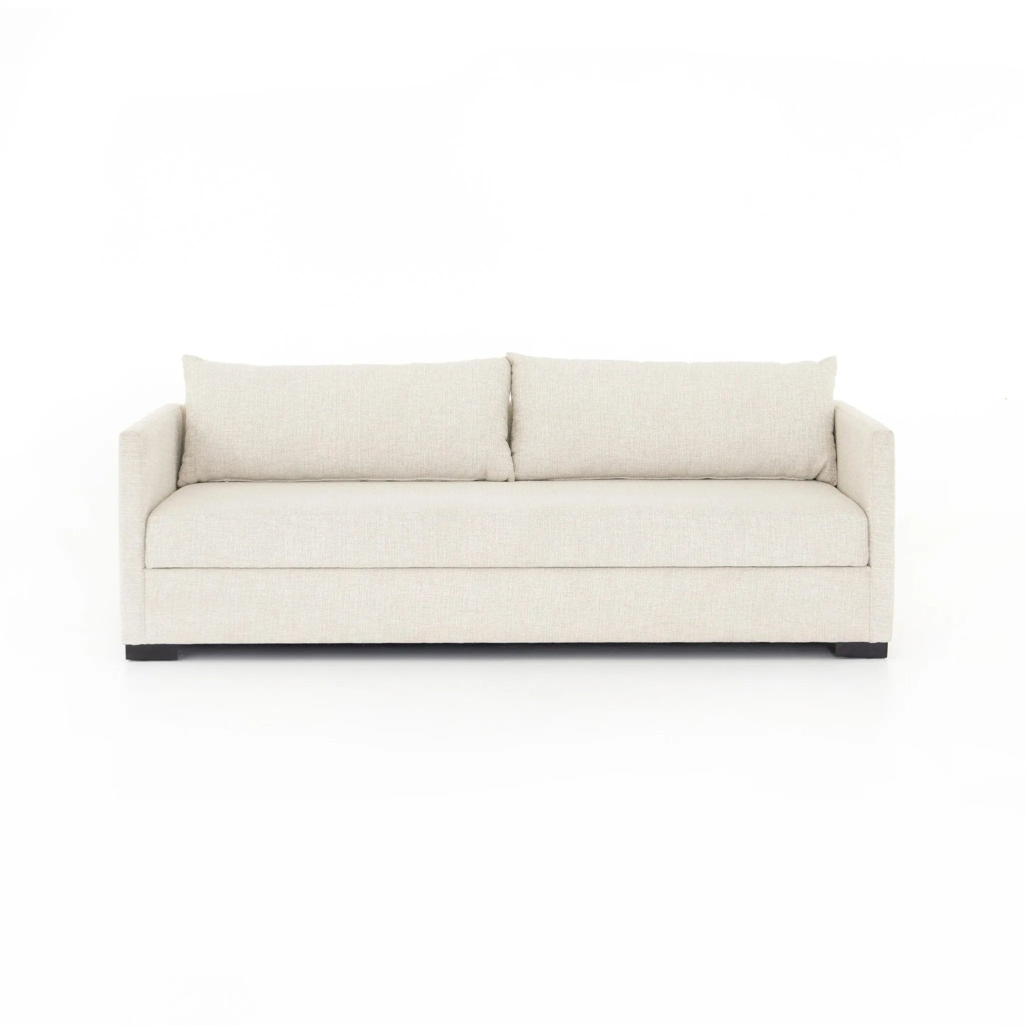 A simple, stylish silhouette redefines the classic sofa bed. With knife-edge pillows and high-performance upholstery, a discr