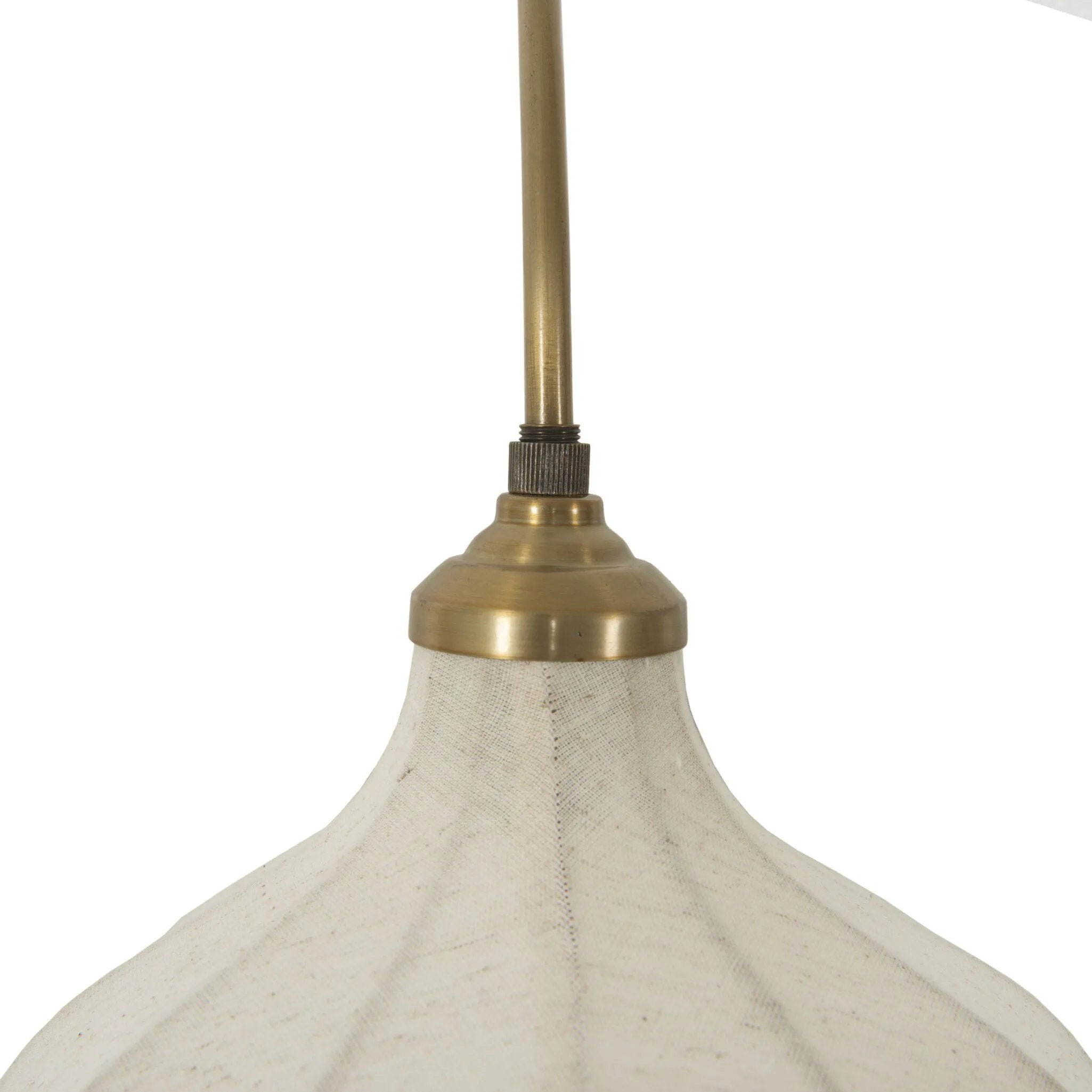 Slim and curved, a swan-neck arm supports a bell-shaped linen shade with brass boning, updating a traditional lighting look. This plug-in sconce design brings warm illumination to any space while discreet cord management keeps the look polished. Ideal for crafting warm, inviting reading corners or bedside ambiance Amethyst Home provides interior design, new home construction design consulting, vintage area rugs, and lighting in the Des Moines metro area.