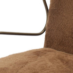 Bring the soul of a vintage find to your living room with this artfully updated accent chair. Solid ash legs and swooping iron arms give it a curated look, while a plush seat ensure comfort. Wrapped in cozy shearling to make any room feel instantly inviting. Amethyst Home provides interior design, new home construction design consulting, vintage area rugs, and lighting in the Salt Lake City metro area.