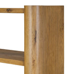 Thick, curvy and rounded sides give this bookcase its playful character inspired by soft Brutalism. Made from light, solid oak, substantial shelving provides generous space for books, photos and keepsakes Amethyst Home provides interior design, new home construction design consulting, vintage area rugs, and lighting in the Boston metro area.