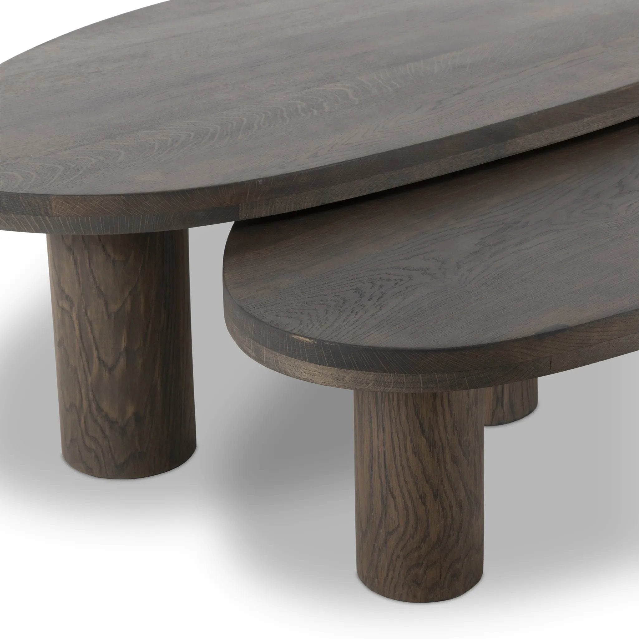 tobacco oak coffee table Ersa One of the advantages of a round coffee table with a pedestal base is its versatility Tango Coffee Table (2pc)