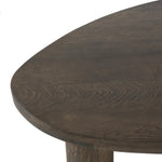 Made from solid natural oak, turned pillar-style legs complement organically shaped tabletops, perfectly sized for nesting. Option to buy tables individually or together as a two-piece set Amethyst Home provides interior design, new home construction design consulting, vintage area rugs, and lighting in the Tampa metro area.