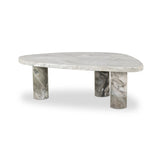 Shape and material share the spotlight in this large, tripod-style onyx coffee table. Turned, pillar legs and dramatic natural veining offer a look of movement. Option to pair with smaller matching table for a nested look Amethyst Home provides interior design, new home construction design consulting, vintage area rugs, and lighting in the Alpharetta metro area.