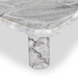 Shape and material share the spotlight in this large, tripod-style onyx coffee table. Turned, pillar legs and dramatic natural veining offer a look of movement. Option to pair with smaller matching table for a nested look Amethyst Home provides interior design, new home construction design consulting, vintage area rugs, and lighting in the Dallas metro area.