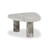 Shape and material share the spotlight in this large, tripod-style onyx coffee table. Turned, pillar legs and dramatic natural veining offer a look of movement. Option to pair with smaller matching table for a nested look Amethyst Home provides interior design, new home construction design consulting, vintage area rugs, and lighting in the Newport Beach metro area.