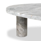 Shape and material share the spotlight in this large, tripod-style onyx coffee table. Turned, pillar legs and dramatic natural veining offer a look of movement. Option to pair with smaller matching table for a nested look Amethyst Home provides interior design, new home construction design consulting, vintage area rugs, and lighting in the Park City metro area.