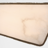 Featuring Fumar 21" Asymmetrical Flush Mount Ridged Tombac by Visual Comfort at Amethyst Home. Fumar 21" Asymmetrical Flush Mount in Ridged Tombac with Alabaster
Overall Dimensions: 21" L x 21" W x 4.5" H
Weight : 24 lbs.. Amethyst Home provides interior design, new construction, custom furniture, and area rugs in the Nashville metro area