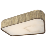 Featuring Fumar 21" Asymmetrical Flush Mount Ridged Tombac by Visual Comfort at Amethyst Home. Fumar 21" Asymmetrical Flush Mount in Ridged Tombac with Alabaster
Overall Dimensions: 21" L x 21" W x 4.5" H
Weight : 24 lbs.. Amethyst Home provides interior design, new construction, custom furniture, and area rugs in the Omaha metro area