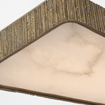 Featuring Fumar 21" Asymmetrical Flush Mount Ridged Tombac by Visual Comfort at Amethyst Home. Fumar 21" Asymmetrical Flush Mount in Ridged Tombac with Alabaster
Overall Dimensions: 21" L x 21" W x 4.5" H
Weight : 24 lbs.. Amethyst Home provides interior design, new construction, custom furniture, and area rugs in the Winter Garden metro area