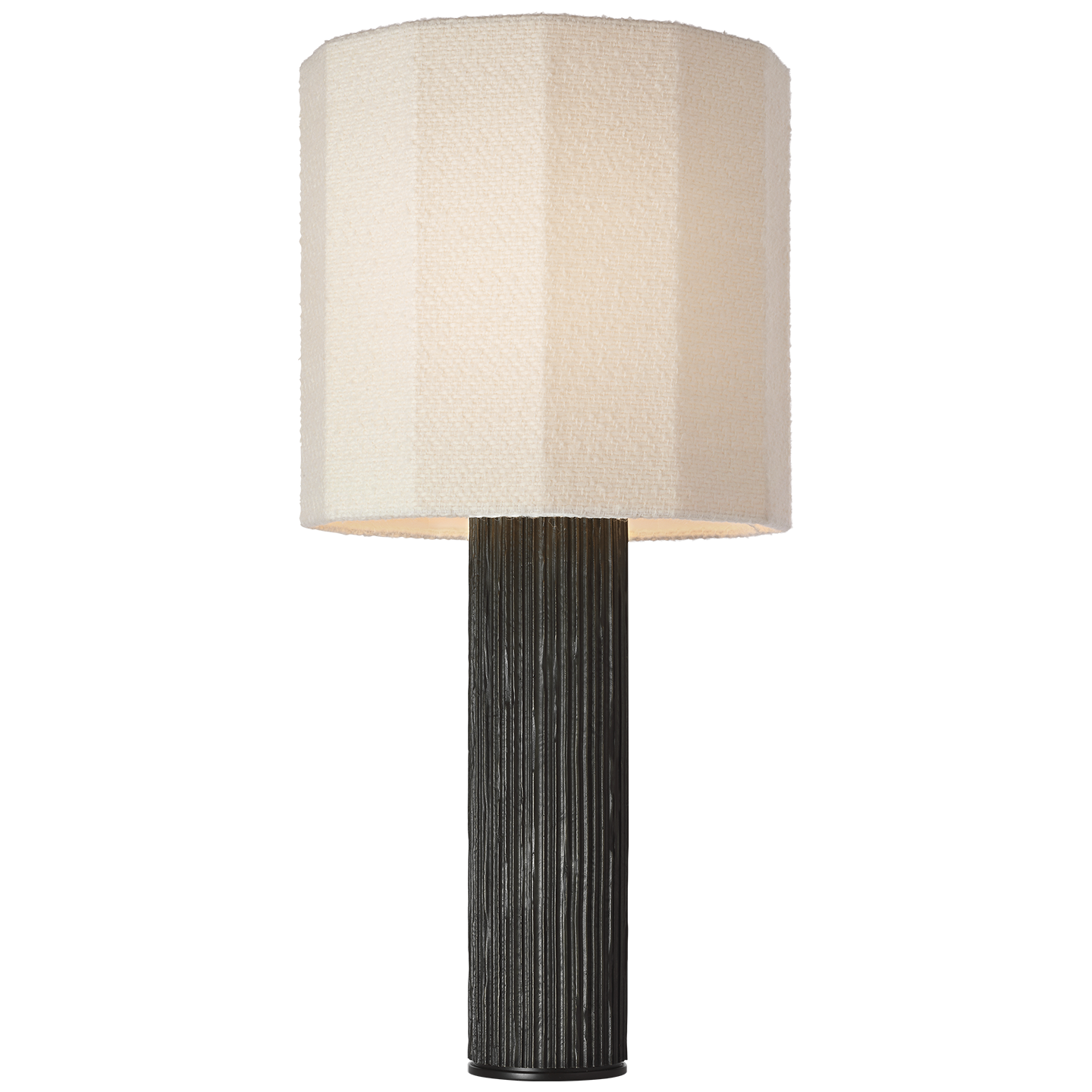 Featuring Fumar 29" Table Lamp Ridged Carbon by Visual Comfort at Amethyst Home. Fumar 29" Table Lamp in Ridged Carbon with Bouclé Shade
Overall Dimensions: 13.5" L x 13.5" W x 29" HWeight : 19 lbs.. Amethyst Home provides interior design, new construction, custom furniture, and area rugs in the Boston metro area