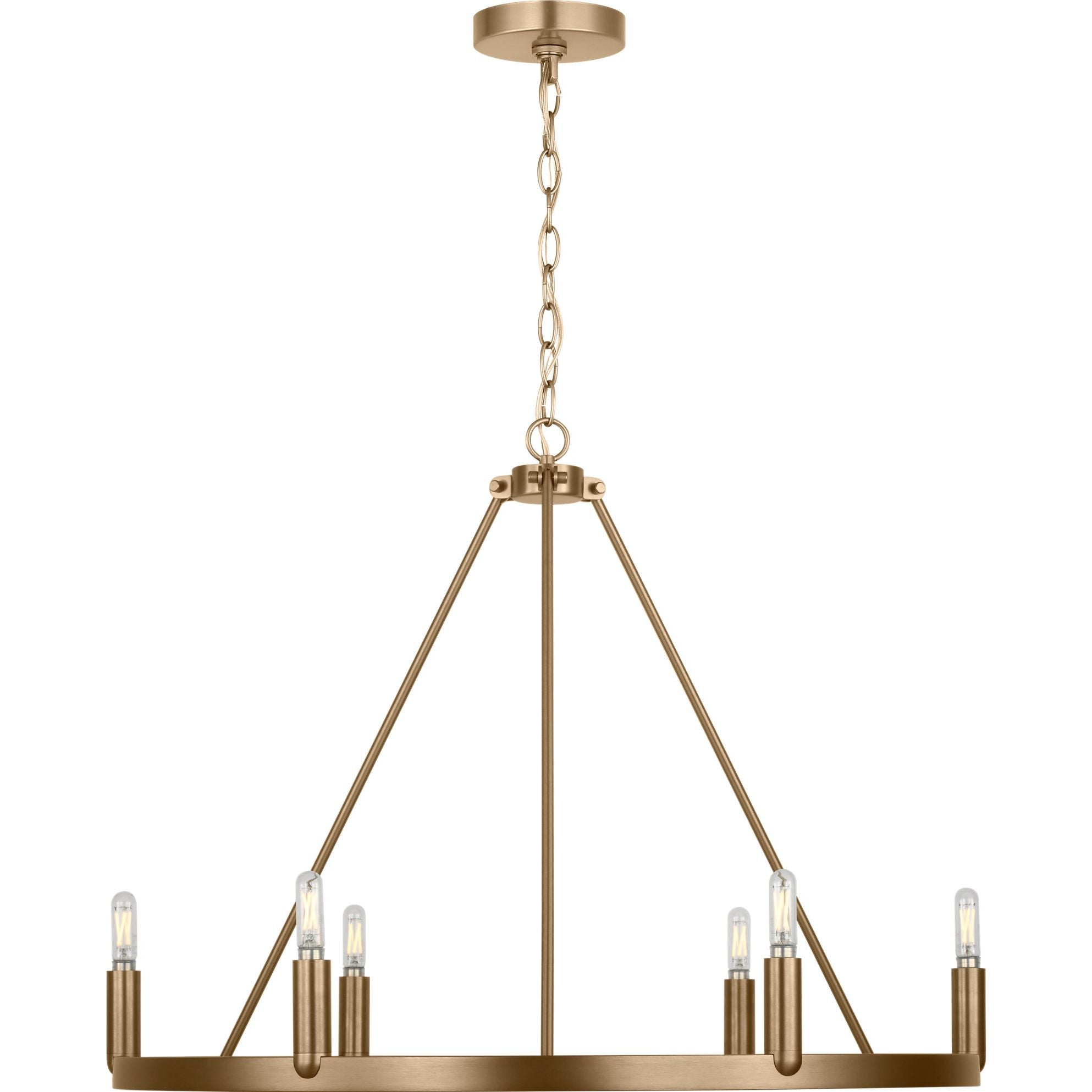 Satin Brass Bulb(s) Included